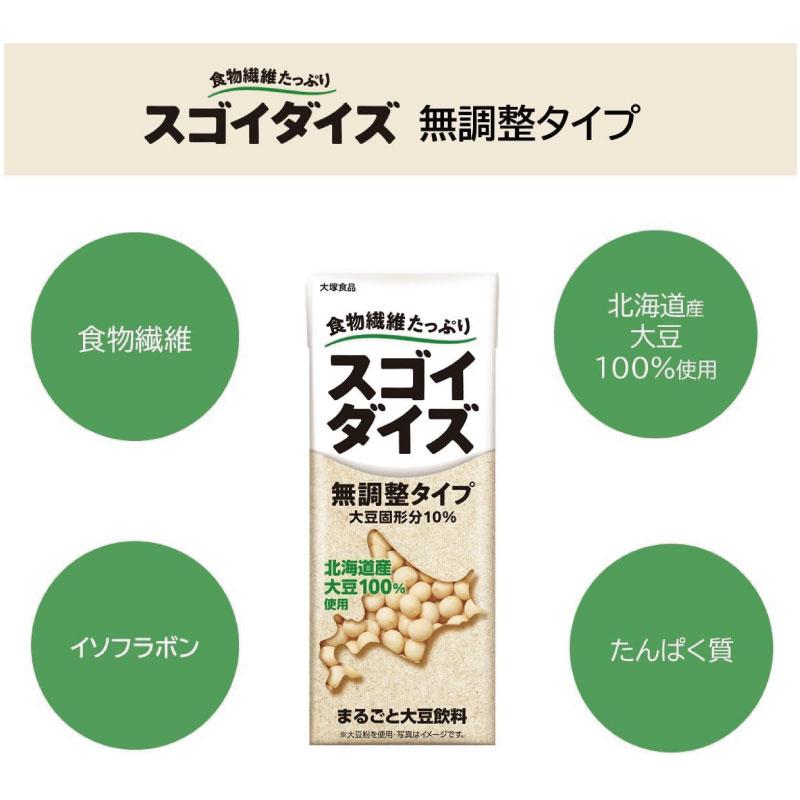 送料無料 大塚食品 スゴイダイズ 無調整タイプ 200ml×72本（まるごと大豆飲料） | 大塚食品 | 04