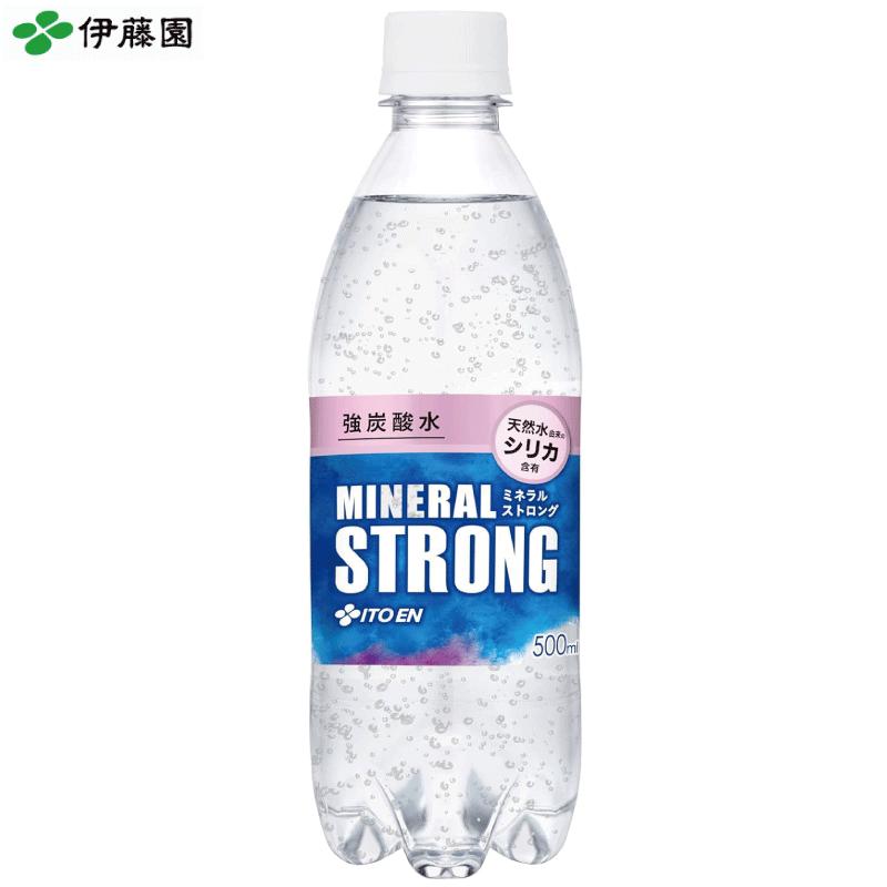 送料無料 伊藤園 強炭酸水 ミネラルストロング 500ml ペットボトル ×24本 シリカ含有 | 伊藤園 | 01