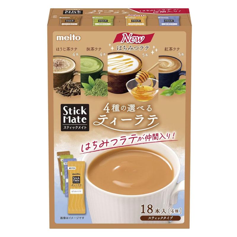 名糖 スティックメイト ティーラテ 4種アソート 18本×1個 | meito | 01
