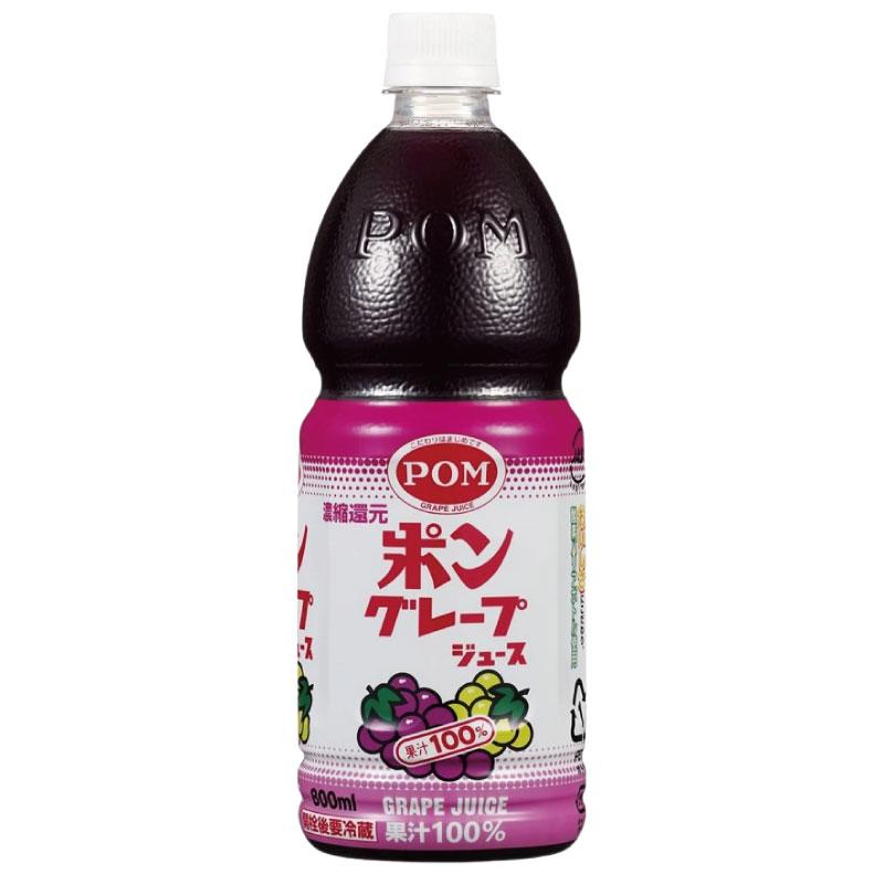 送料無料 えひめ飲料 ポングレープジュース 800ml×1箱【6本】（POM グレープ 葡萄 grape） | ポンジュース | 01