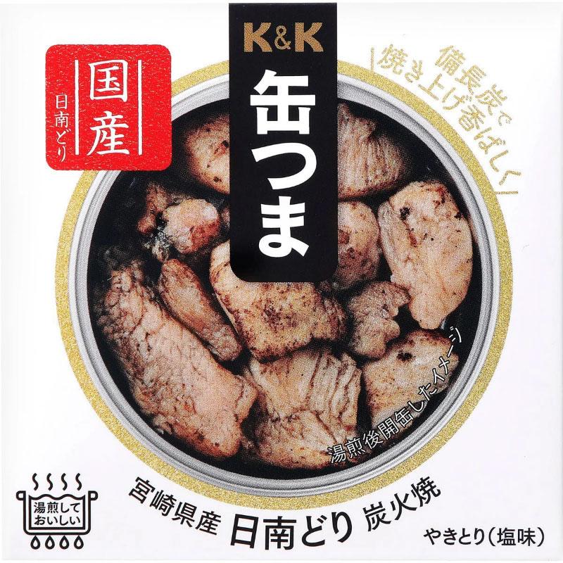 送料無料 KK缶つま 宮崎県産日南どり炭火焼45g(P4号缶) ×8個 | K＆K | 01