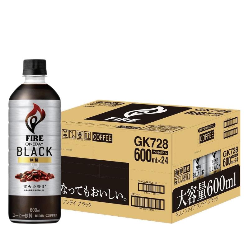 送料無料 キリン ファイア ワンデイブラック 600ml PET ×1箱【24本】（one day ワンデー Black fire） | FIRE | 01