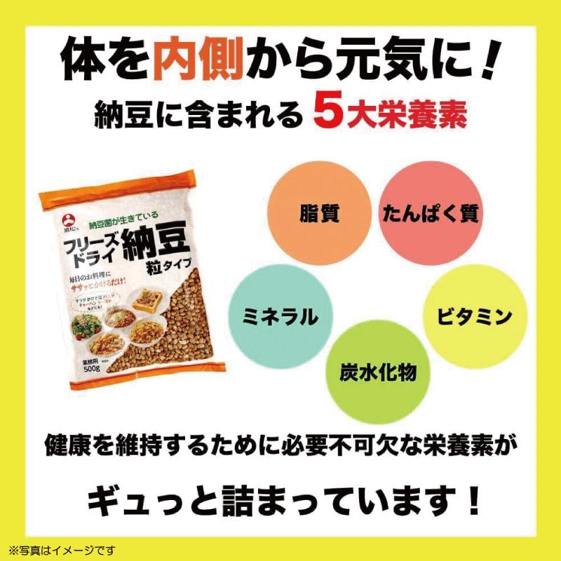 送料無料 フリーズドライ納豆 粒タイプ 500g ×10袋 業務用 乾燥納豆 納豆菌 大容量 発酵食品 トッピング 菌活 腸活 旭松食品 | 旭松食品 | 06