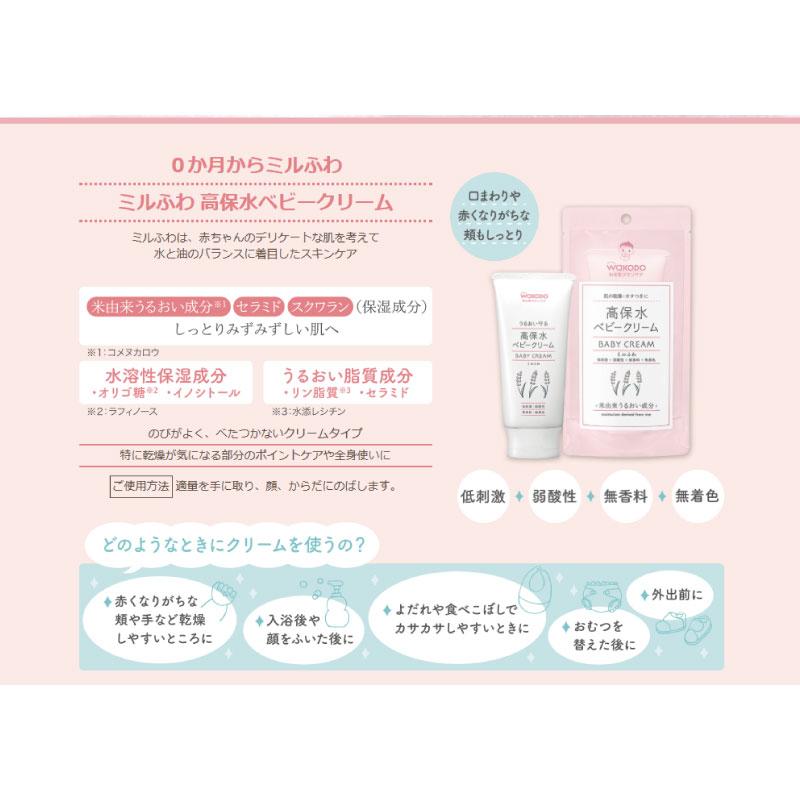 送料無料 和光堂 ミルふわ 高保水 ベビークリーム 70g ×12個 まとめ買い | ミルふわ | 05