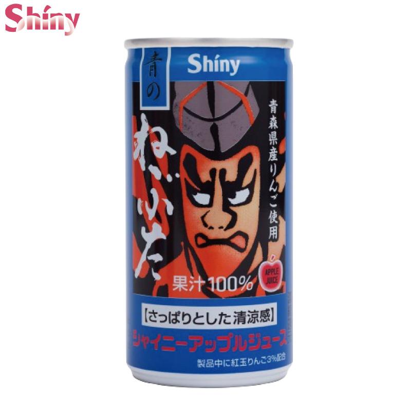 青森 りんごジュース シャイニー アップルジュース 青のねぶた 190g ×24本 送料無料 | ねぶた | 01