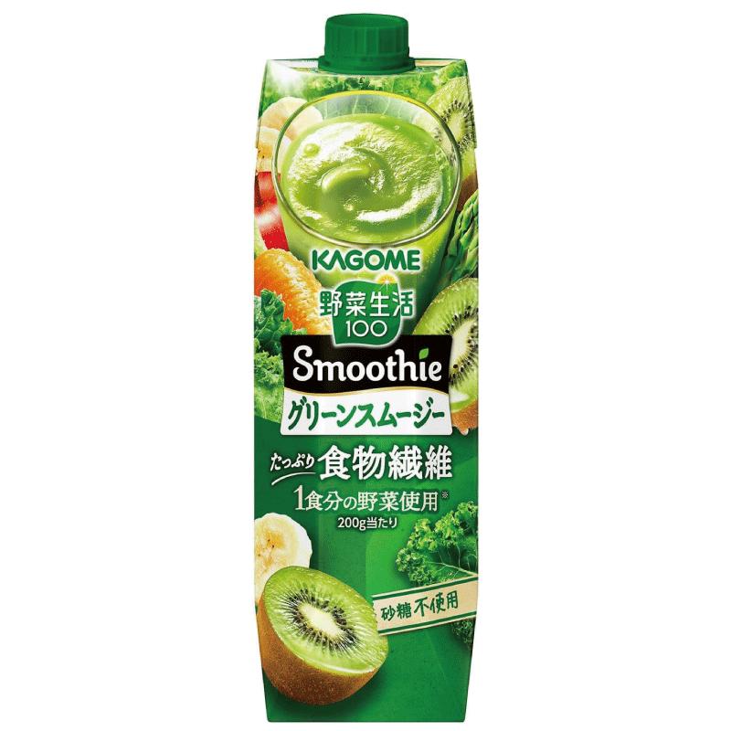 送料無料 野菜生活100 Smoothie グリーンスムージー 1000g ×24本 (6本入×4ケース) カゴメ 野菜ジュース スムージー 食物繊維 まとめ買い | 野菜生活100 | 01