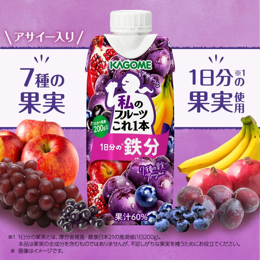 送料無料 カゴメ 私のフルーツこれ一本 1日分の鉄分 330ml ×24個【2箱】 まとめ買い | フルーツこれ一本 | 02