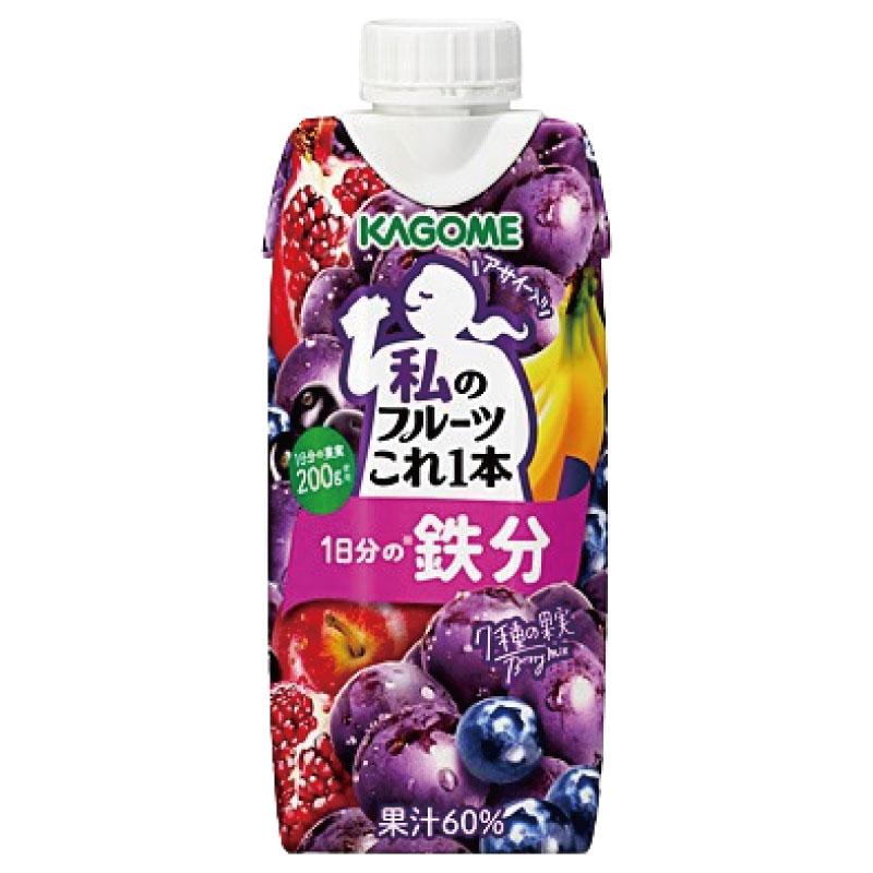 送料無料 カゴメ 私のフルーツこれ一本 1日分の鉄分 330ml ×48個【4箱】 まとめ買い | フルーツこれ一本 | 01