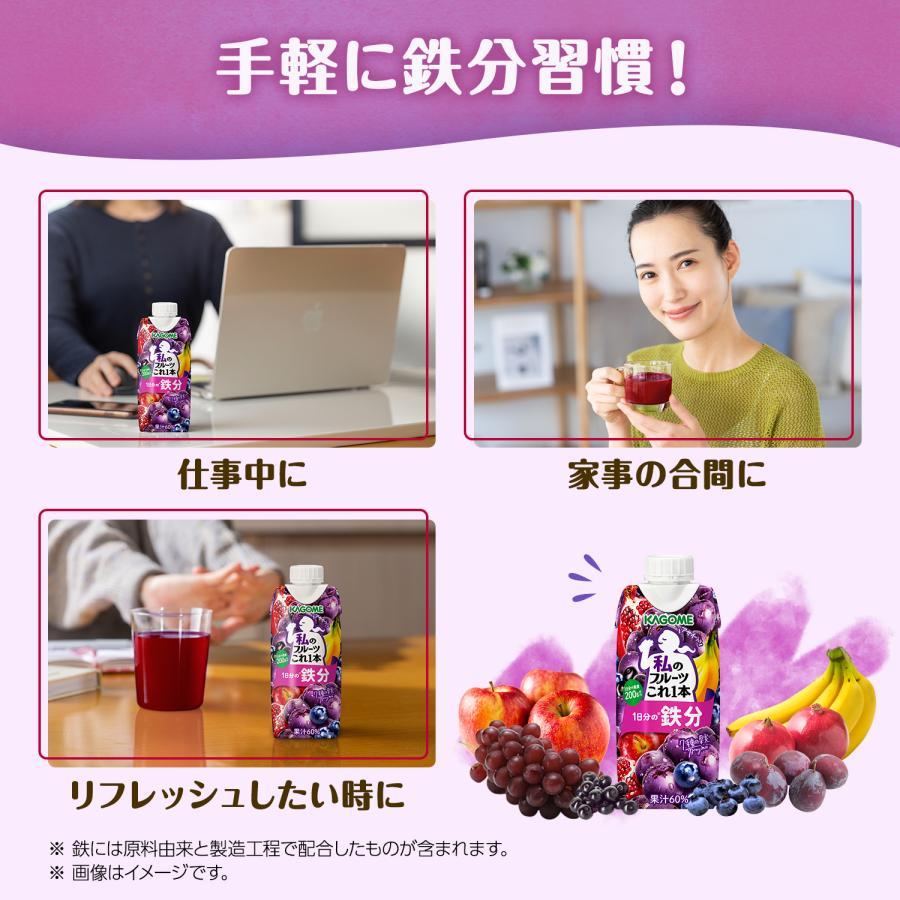 送料無料 カゴメ 私のフルーツこれ一本 1日分の鉄分 330ml ×48個【4箱】 まとめ買い | フルーツこれ一本 | 05