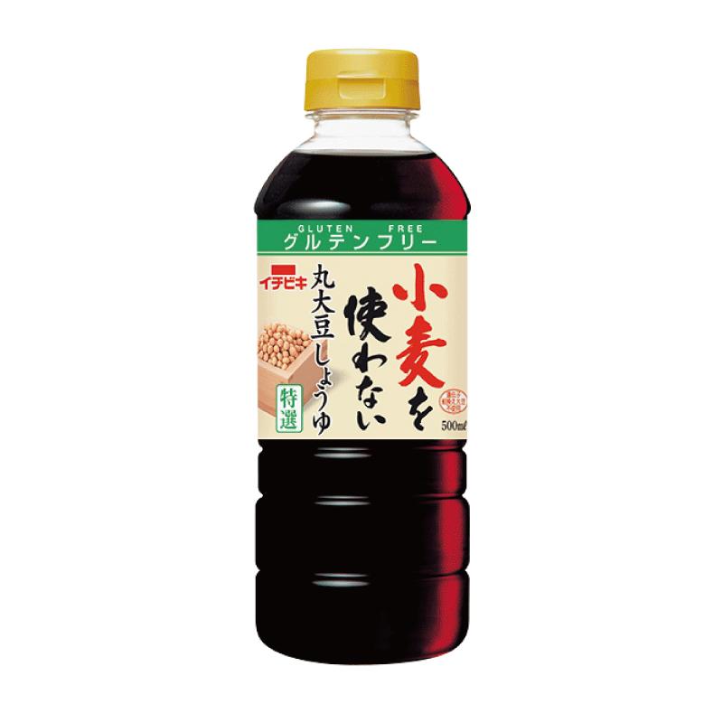 送料無料 イチビキ 小麦を使わない 丸大豆しょうゆ 500ml ×3本 グルテンフリー 丸大豆醤油 醤油 まとめ買い ポイント消化 | イチビキ | 05
