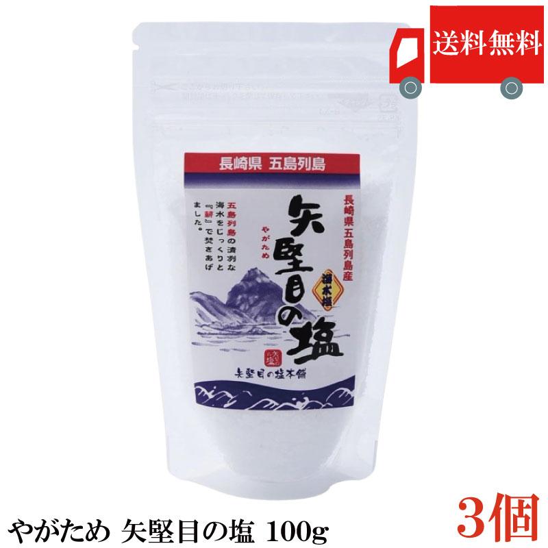 送料無料 やがため 矢堅目の塩 100g ×3個 | 