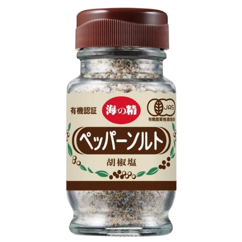 送料無料 海の精 有機 ペッパーソルト 瓶入り55g×1本 + 詰め替え用55g×1袋 | 海の精 | 01