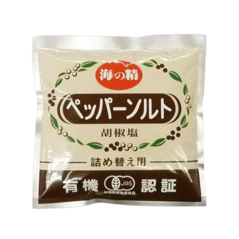 送料無料 海の精 有機 ペッパーソルト 瓶入り55g×1本 + 詰め替え用55g×2袋 | 海の精 | 02