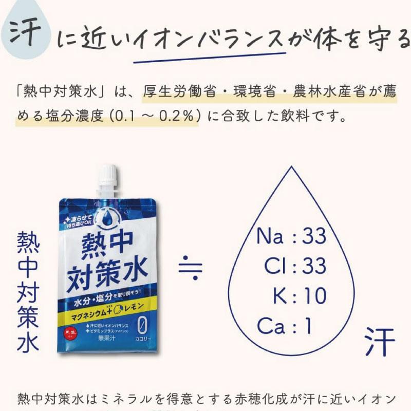 送料無料 赤穂化成 熱中対策水パウチ レモン 300g　×3箱【90個】 | 赤穂化成 | 04