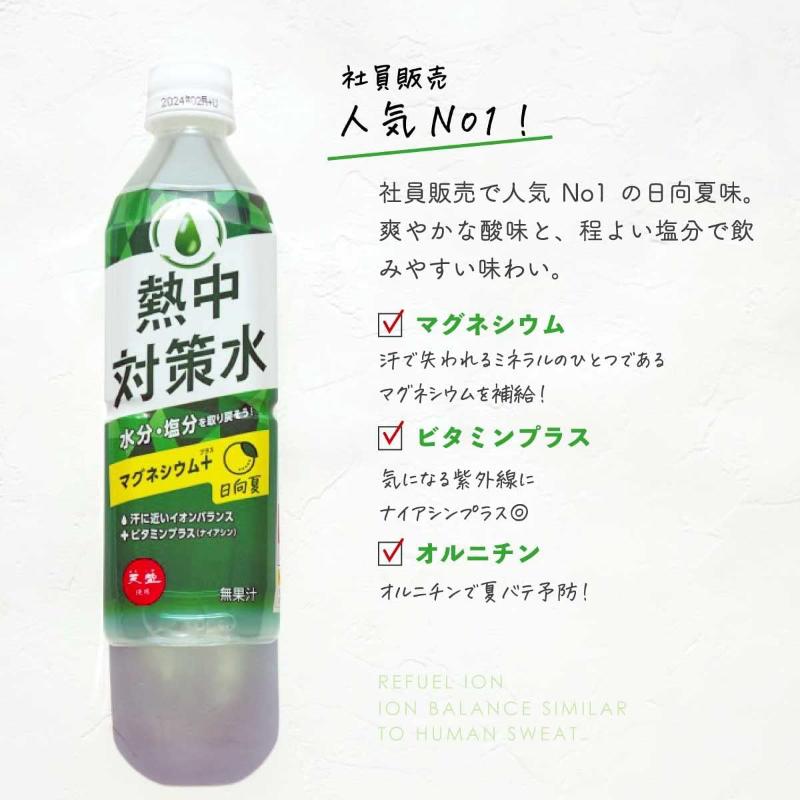 赤穂化成 熱中対策水 日向夏味 500ml ×48本 送料無料 | 赤穂化成 | 01