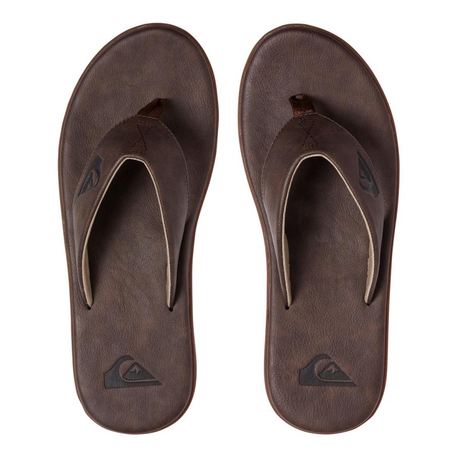 quiksilver leather flip flops