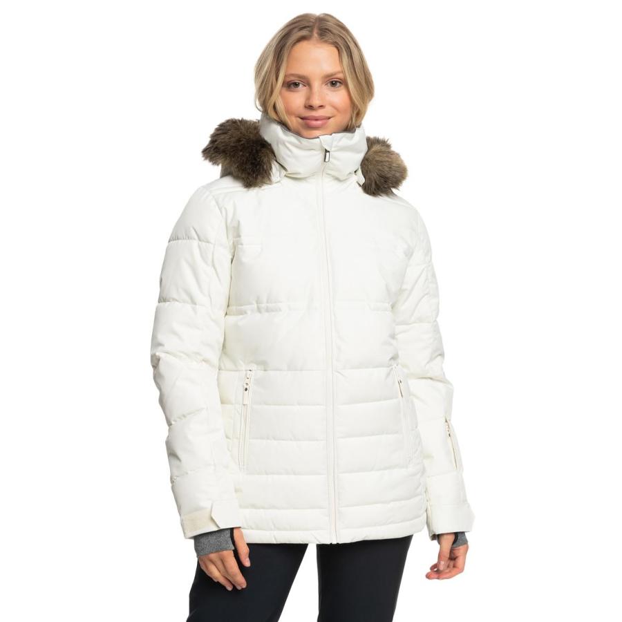 ROXY ロキシー スキーウェア ホワイト ダウンジャケット ファー付き ROXY（ロキシー） （8日-15日はボーナスストア+5%）セール SALE QUINN