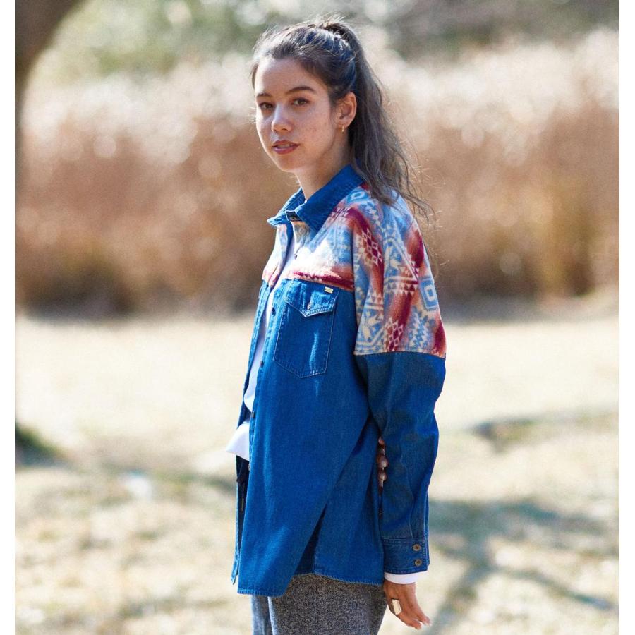 アウトレット価格 ロキシー ROXY Outdoor 【OUTLET】【ROXY x PENDLETON】SHIRT デニム シャツ