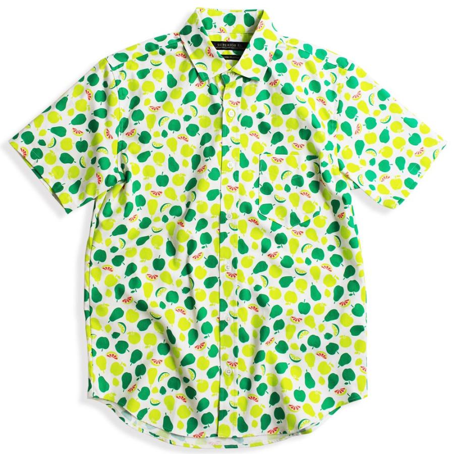Superior El フルーツ柄 半袖シャツ 派手柄 柑橘系 柄シャツ メンズ カジュアル 日本製 01 クインテット ヤフー店 通販 Yahoo ショッピング