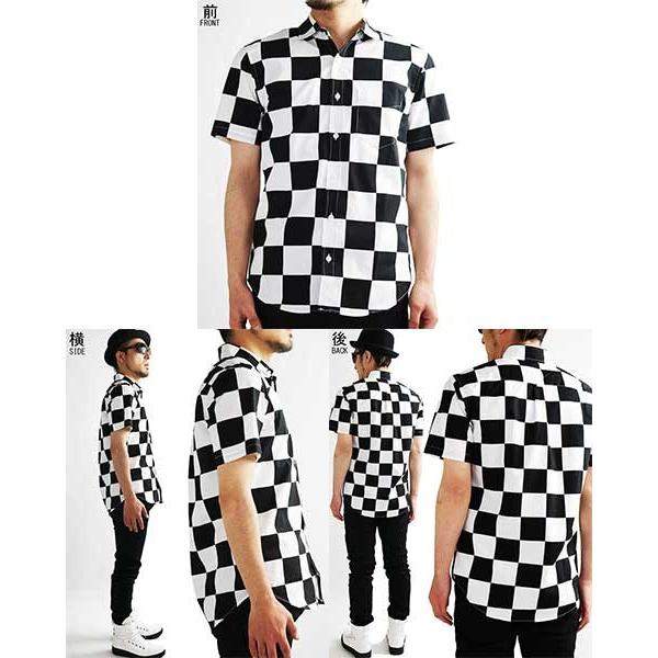 日本製 Rock チェッカー柄 半袖シャツ メンズ シャツ チェッカーフラッグ 市松 柄シャツ 01 クインテット ヤフー店 通販 Yahoo ショッピング
