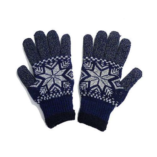 未使用★昭和レトロ★日本製★スキー NORDICA ノルディカ 手袋 グローブ 日本製 スマホ タッチパネル 対応 ノルディック 雪柄 手袋 ニット
