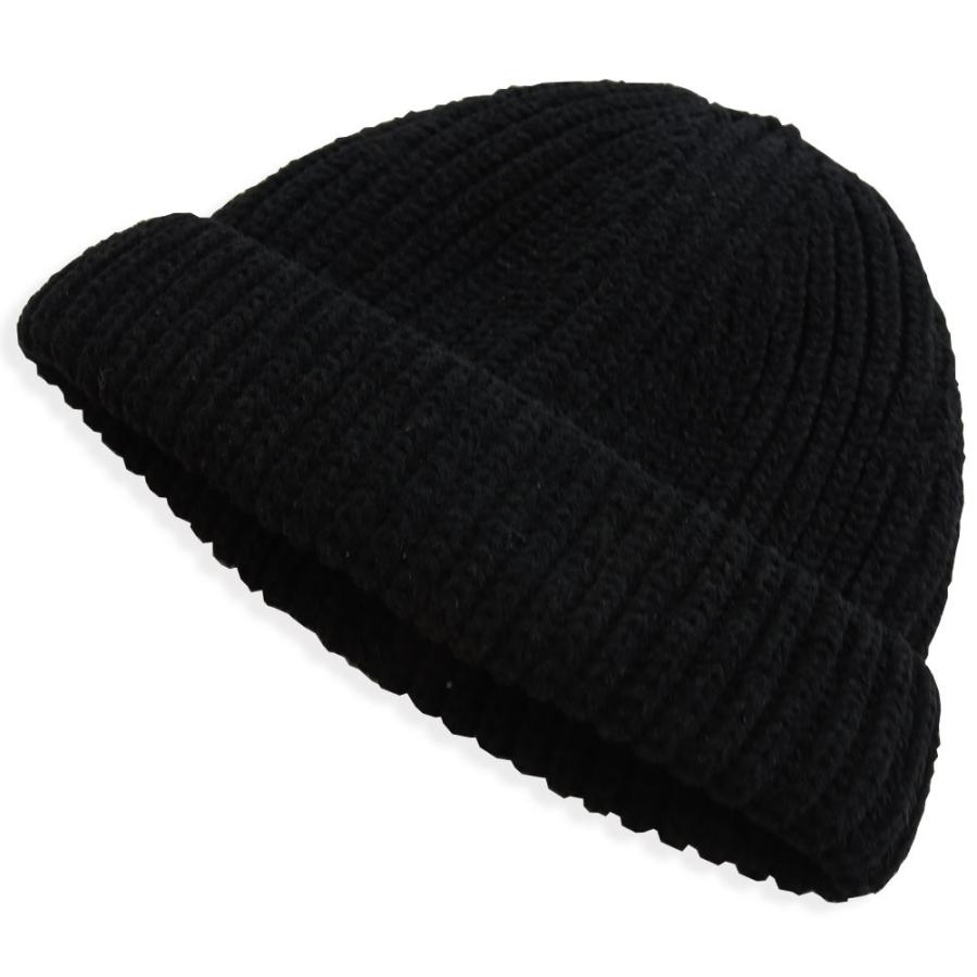 ショートタイプ ニット キャップ ワッチ ニット帽 ダークカラー