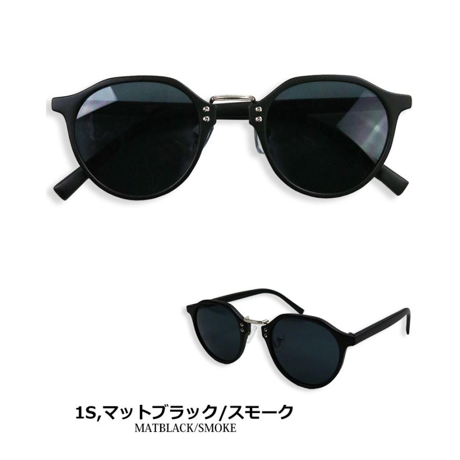 美品✨ケース付❗️EYEVAN サングラス 黒×水色レンズ ケース付 男女兼用 ボストン サングラス メガネ メンズ レディース おしゃれ UV