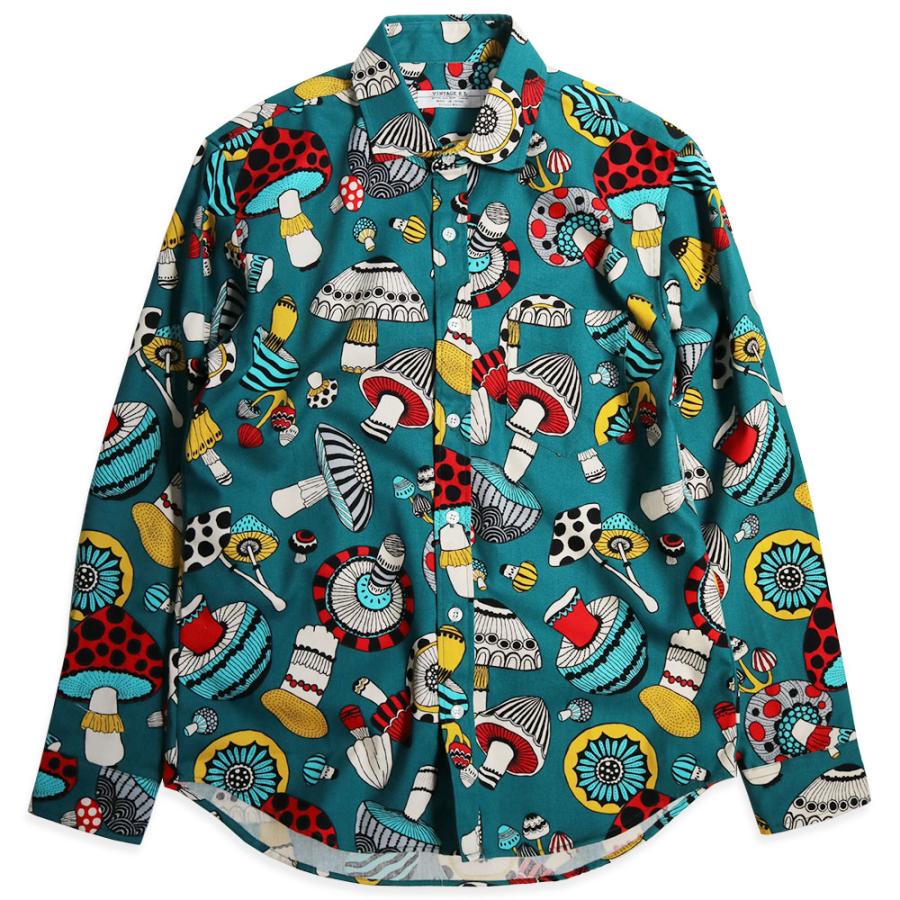 日本製 Vintage El きのこ柄 長袖シャツ メンズ 柄シャツ キノコ 派手 おしゃれ 11 クインテット ヤフー店 通販 Yahoo ショッピング