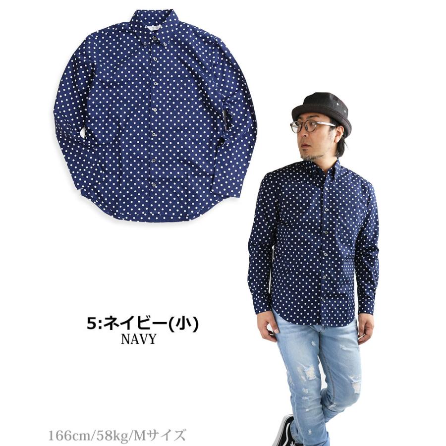 vintage el（ヴィンテージイーエル） 水玉柄シャツ ドットシャツ