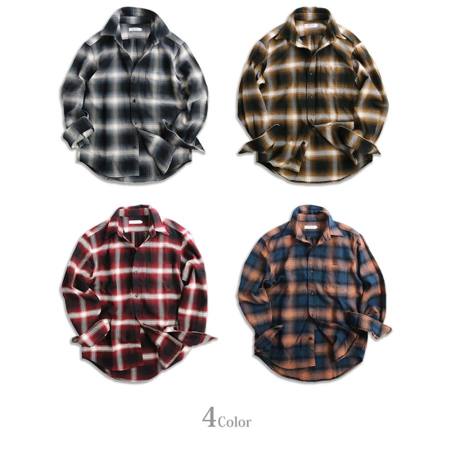 vintage el（ヴィンテージイーエル） オンブレチェックチェックシャツ