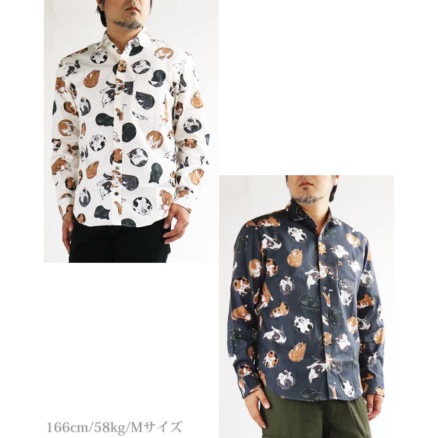 vintage el（ヴィンテージイーエル） リラックス猫柄 長袖シャツ