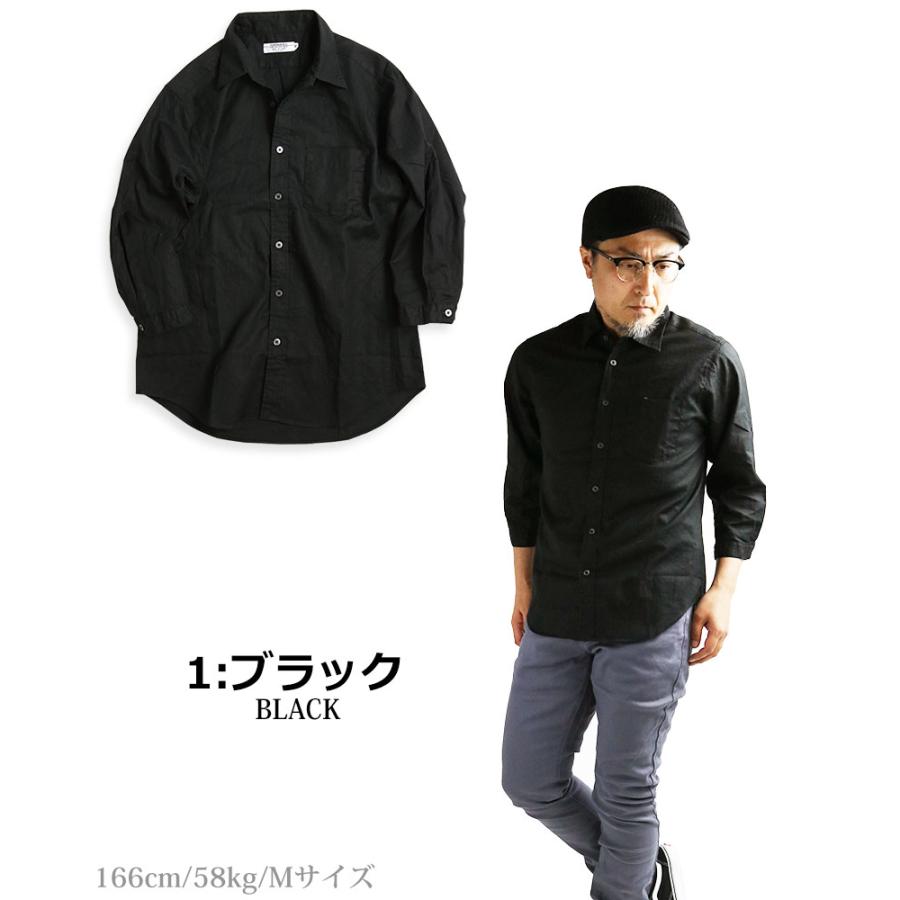 vintage el（ヴィンテージイーエル） リネンシャツ 7分袖シャツ 麻