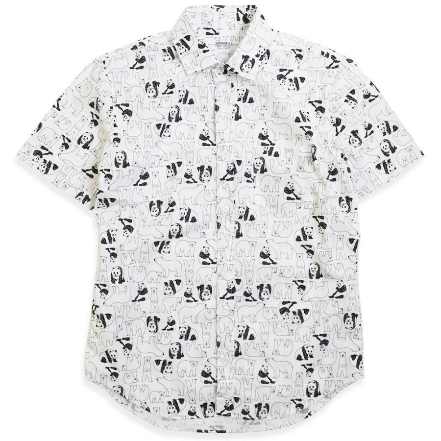 日本製 Vintage El 白熊 パンダ柄 半袖シャツ メンズ 柄シャツ 動物柄 熊 クマ おしゃれ 11 クインテット ヤフー店 通販 Yahoo ショッピング