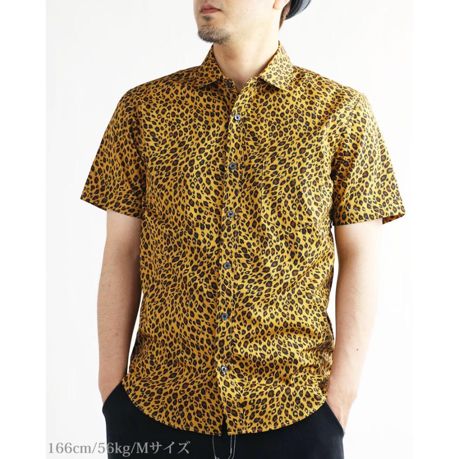 vintage el 日本製 VINTAGE EL ROCK 豹柄 半袖シャツ レオパード vintage el 日本製 VINTAGE EL ROCK 豹柄 半袖シャツ レオパード
