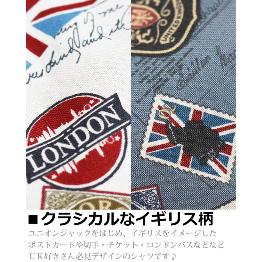 vintage el（ヴィンテージイーエル） イギリス ポスト 柄シャツ メンズ