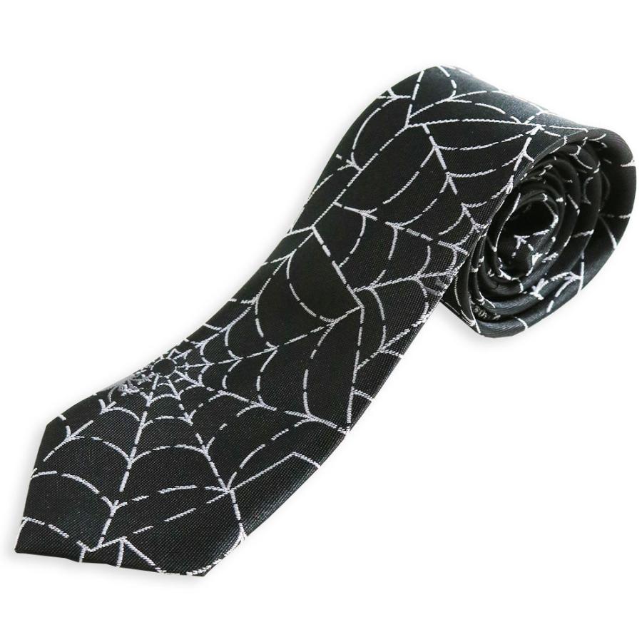 ROCK ヴィジュアル系 ネクタイ 日本製 ドクロ 髑髏 スカル スパイダー