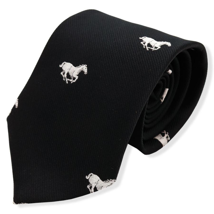 ネクタイ メンズ 8cm 80mm 日本製 馬柄 競走馬 競馬
