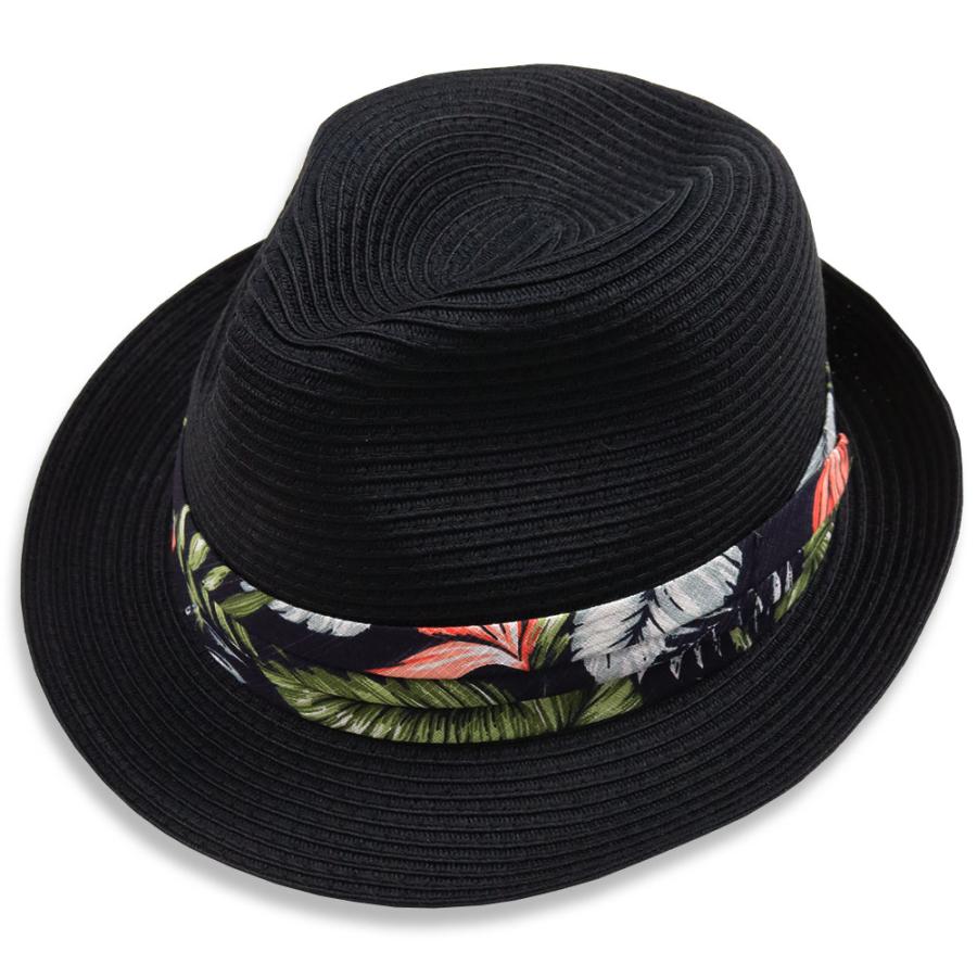 ボタニカル帯 麦わら帽子 ストローハット ペーパーハット 中折れハット