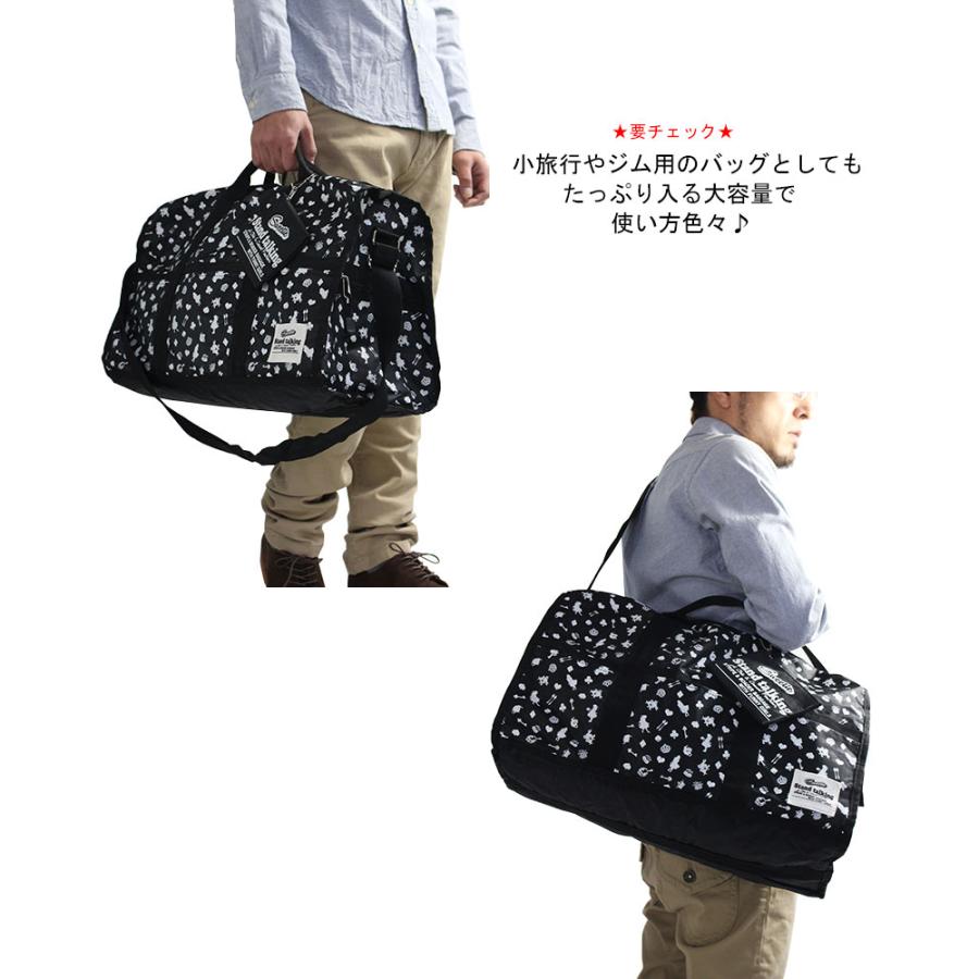 BIG SIZE 不思議の国のアリス柄 ボストンバッグ BAG 大容量 ナイロン