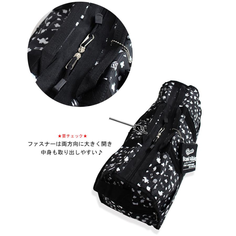 BIG SIZE 不思議の国のアリス柄 ボストンバッグ BAG 大容量 ナイロン