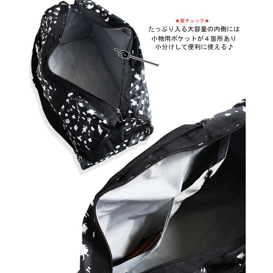 BIG SIZE 不思議の国のアリス柄 ボストンバッグ BAG 大容量 ナイロン
