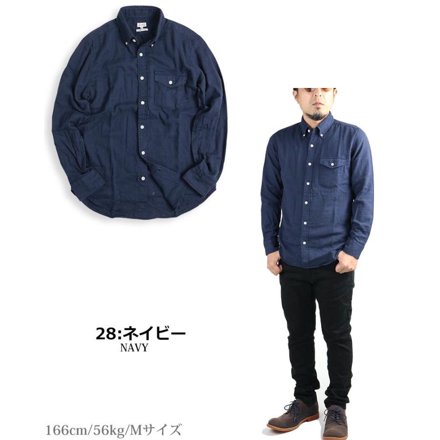 日本製 長袖シャツ ダブルガーゼ シャツ メンズ 長袖 国産 綿100