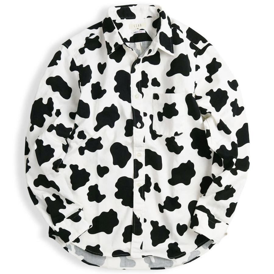Ciao チャオ 日本製 ホルスタイン柄 長袖シャツ メンズ 牛柄 乳牛 動物柄 シャツ Cow 31 221 55 クインテット ヤフー店 通販 Yahoo ショッピング