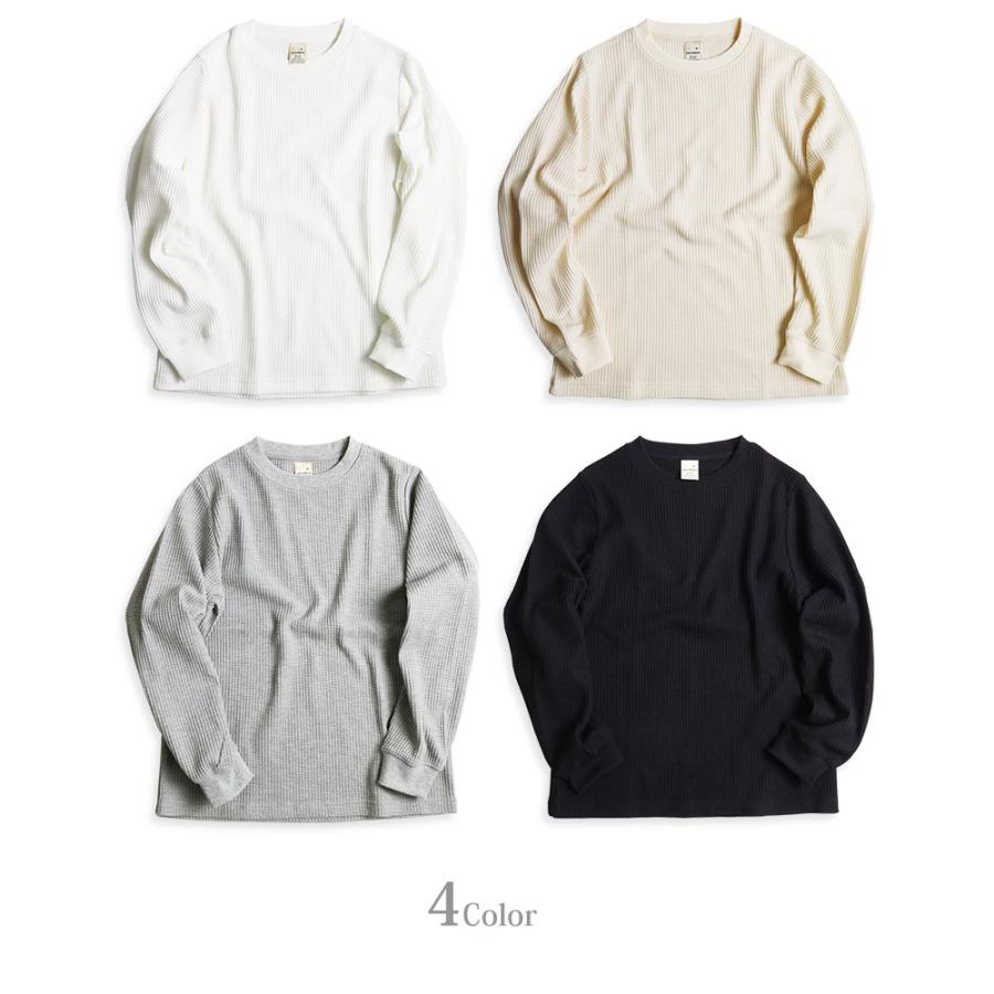 CIAO（チャオ） サーマル メンズ 長袖 Tシャツ カットソー ワッフル