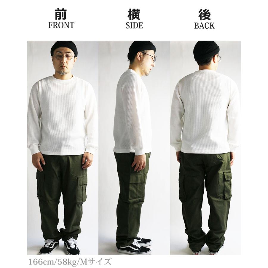 CIAO（チャオ） サーマル メンズ 長袖 Tシャツ カットソー ワッフル