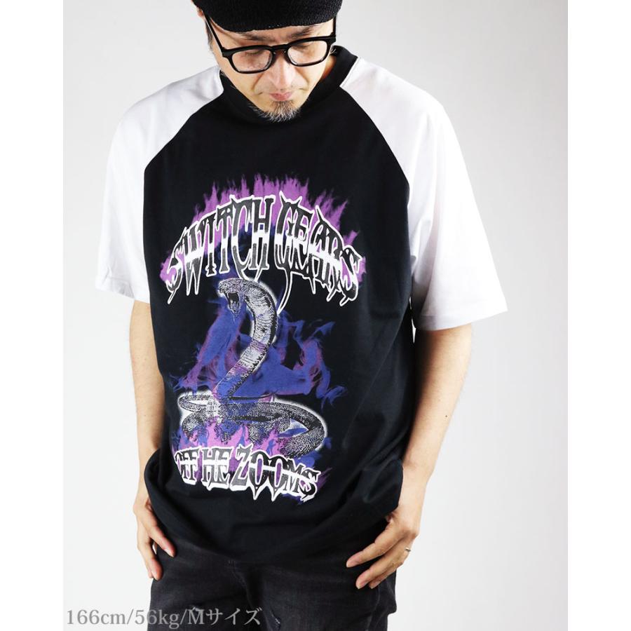 BIKE STAR ROCK コブラ グラフィック プリント Tシャツ 半袖 BIKE STAR ROCK コブラ グラフィック プリント Tシャツ 半袖