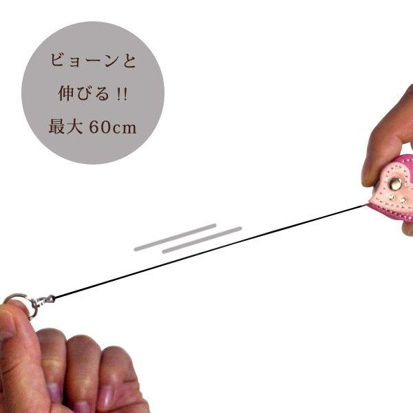 キーホルダー レディース かわいい 花 ハート リール 本革 日本