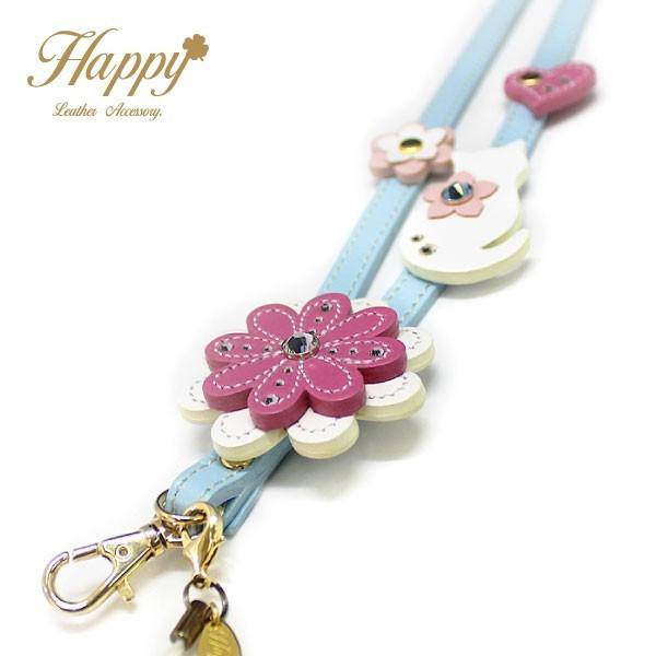 ネックストラップ レディース かわいい おしゃれ 名入れ無料 ネーム 花 ねこ フラワー 猫 ハート 旅行 パスケース ギフト | 