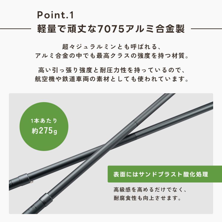 Qunature トレッキングポール 折りたたみ 2本セット 伸縮 登山