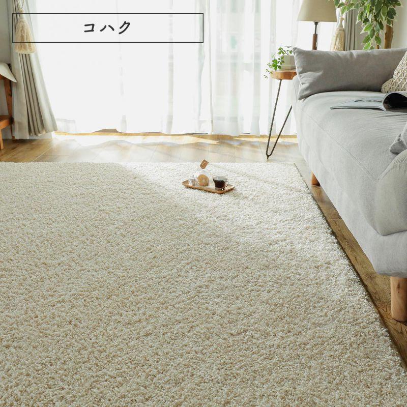 ラグ 2畳 カーペット 冬 シャギー 日本製 冬用 防ダニ 洗える 洗濯機